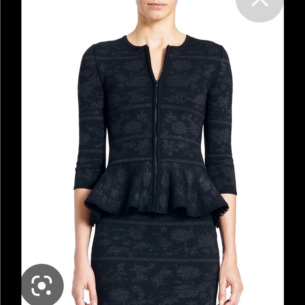 COPY - Carolina Herrera jacquard peplum knit jacket